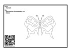 Thumbnail for Geschweifter Schmetterling mit Details coloring page