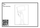 Thumbnail for Photo Child with Flag coloring page