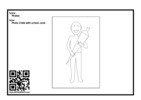 Thumbnail for Photo Child with school cone coloring page