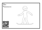 Thumbnail for Snowboardendes Kind coloring page